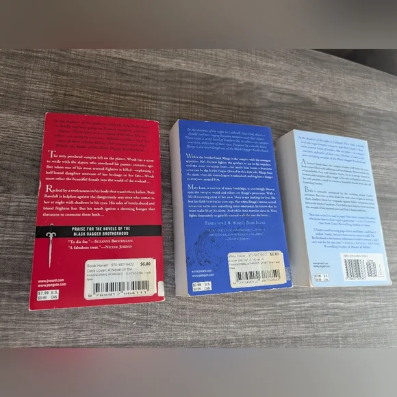 Set Of Black Dagger Brotherhood Novels By J.R. Ward Books 1-3 - Picture 5 of 12